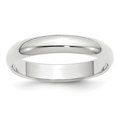 Black Bow Jewelry 2mm to 6mm Platinum Polished Half Round Standard Fit Band