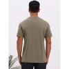 INSPIRE CHIC Men's Crew Neck Short Sleeve Solid Color Retro Style Casual T-Shirts - 3 of 4