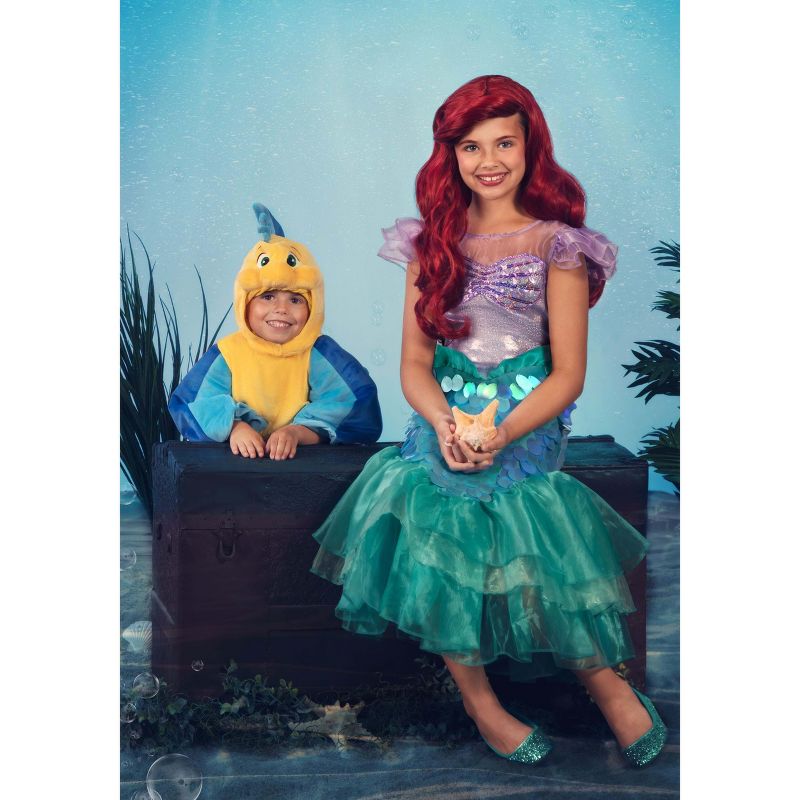 HalloweenCostumes.com Little Mermaid Ariel Girl's Costume., 3 of 11