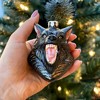 Classic Werewolf Horror Theme Glass Ornament, Vintage Halloween Tree Decoration| OrnamentallyYou - 4 of 4