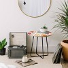Round Ninola Design Bountiful Bouquet Countryside Red Side Table Red/Black - Deny Designs: Small Bedroom Accent Table, Stain-Resistant - 4 of 4