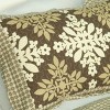 Slickblue Full/Queen Cotton 3PC Quilt Set — Snowflake Pattern Vermicelli Quilted with 2 Shams - 3 of 4