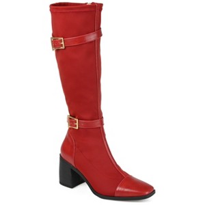 Journee Collection Womens Gaibree Stacked Heel Knee High Boots - 1 of 4