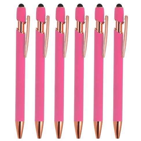 Unique Bargains Metal 2 In 1 Black Ink Medium Point Ballpoint Pen With ...