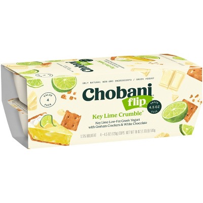 Chobani Flip Key Lime Crumble Low Fat Greek Yogurt - 4ct/4.5oz Cups