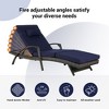NicBex Patio Lounge Chair Set of 2, Outdoor Wicker Reclining Chair with Cushion, 150°Lay Flat Sun Lounger for Lawn, Beach, Poolside, Garden, Dark Blue - 4 of 4