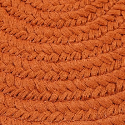 Colonial Mills Tortuga Braided Rug, Orange 5x5, Round Shape