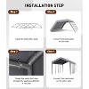 Carport Replacement Canopy Cover - Waterproof, UV-Resistant & Wind-Resistant 220G PE Fabric - Gray (Cover ONLY, Frame NOT Included) - 3 of 4