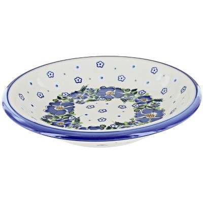 Blue Rose Polish Pottery T04 Galia Soup Plate