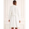 Allegra K Women's Faux Fur Winter Warm Belted Fluffy Jackets Overcoat Outerwear - 3 of 4