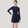 Anna-Kaci Active Women's Active Dress with Zip Front Closure and Pointed Collar - 3 of 4