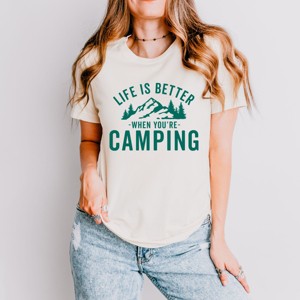 Simply Sage Market Life Is Better When You're Camping Short Sleeve Tee - 1 of 4