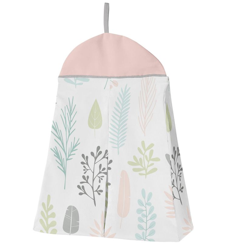 Sweet Jojo Designs Girl Baby Crib Bedding Set - Sloth Pink Grey and Green 4pc, 6 of 8