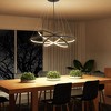 C Cattleya Modern 3-Light Tiered Integrated LED Rings Chandelier - 2 of 4