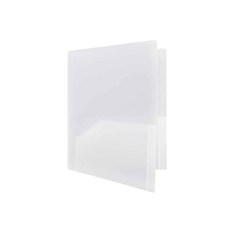 JAM Paper Heavy Duty 2-Pocket Folder Clear 108/Box 3383HCLB, 4 of 6