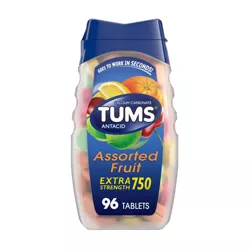 TUMS Extra Strength Antacid Assorted Fruit Chewable Tablets
