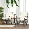 Aghana Digitals 3-Piece Outdoor Glider Set: 2 Rocking Chairs with Breathable Mesh, Tempered Glass - 3 of 4