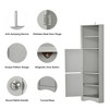 NicBex 61" Triangular Bathroom Corner Cabinet,Freestanding Storage Cabinet with Adjustable Shelves,Doors&Anti-Tipping Device,MDF Board - 3 of 4