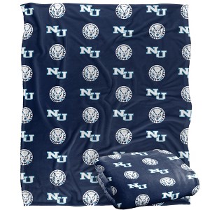 Northwood University Logo Pattern Silky Touch Blanket White 50x60 - 1 of 4