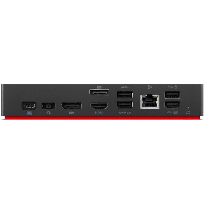 Lenovo ThinkPad Universal USB-C Smart Dock - for Notebook/Desktop PC - 96 W - USB Type C - 4K - 3840 x 2160 - 2 x USB 2.0 - USB Type-C, 5 of 7