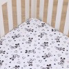 NoJo Disney Mickey Mouse Gray, Black, and White Super Soft Nursery Fitted Crib Sheet - 3 of 4