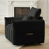 KWPZQEB Teddy Fabric Sofa Set, Large Loveseat Sofa, Cushioned Sofa with Hight Back, Armrests & Pillow, Futon Sofa, Modern Sofa for Living Room - 3 of 4