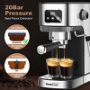 AENKYO Espresso Machine, 20-Bar Compact Coffee Maker for Home, ESE Pod Compatible, Adjustable Temperature Control & Steam Wand - Stainless Steel - 4 of 4