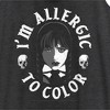 Women's Wednesday I'm Allergic to Color Skulls Racerback Tank Top - 2 of 4