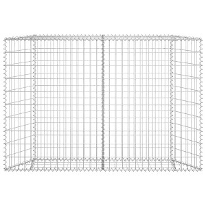 vidaXL Raised Garden Bed Gabion Retaining Wall Flower Bed Galvanized Steel - 59.1" x 7.9" x 39.4" - 1 of 4