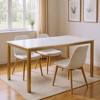 HomeRoots 47" White and Gold Faux Marble and Metal Dining Table - 2 of 4
