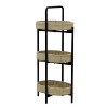 Cesicia 3 Tiers Tray Tables Paper Rope Woven Side Table for Living Room Kitchen, Oval Storage Basket Small Shelves - 3 of 4