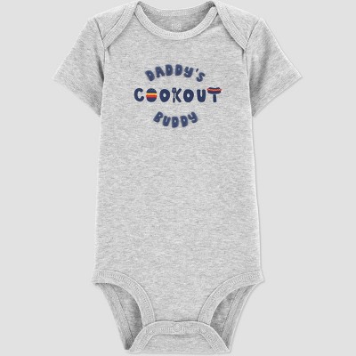 Carter's Just One You® Baby Boys' Daddy's Cookout Buddy Bodysuit - Gray 3M