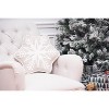 C&F Home 18" x 18" Snowflake Shaped Tufted Christmas Throw Pillow - 2 of 4
