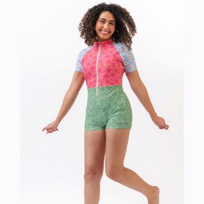 Daisy Patch Retro Rash Guard One-Piece