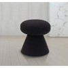 Meridian Furniture,Drum Faux Shearling Teddy Fabric Ottoman/Stool - 2 of 4