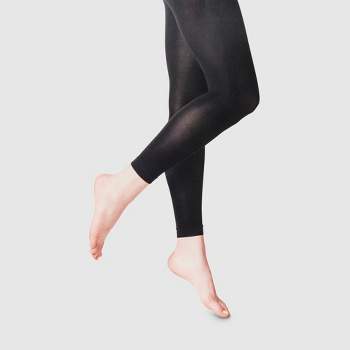 Women's 50D Opaque Footless Tights -A New Day™ Black