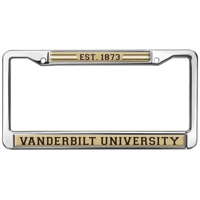 Vanderbilt University School Logo Full Size Standard License Plate Metal Frame