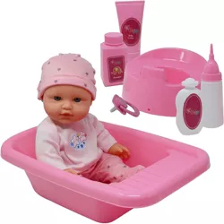 The New York Doll Collection 12 Inch Baby Doll Bath Time Playset