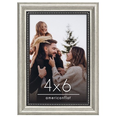 Americanflat Vintage Picture Frame with Beaded Accents with Shatter Resistant Glass and Easel Stand