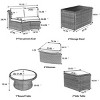 10-Piece Half Round Patio Rattan Sofa Set,PE Wicker Outdoor Sectional with Cushions,Storage Stools And Coffee Table-Maison Boucle - 3 of 4