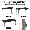 SUGIFT 4ft Portable Plastic Folding Tables for Home Garden Office Indoor Outdoor, Black - 3 of 4