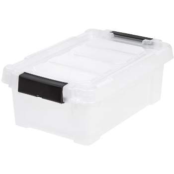  IRIS USA 91 Quart/22.75 Gal. Stackable Plastic Storage Bins  with Lids and Latching Buckles, 4 Pack - Clear, Containers with Lids,  Durable Nestable Closet, Garage, Totes, Tubs Boxes Organizing : Everything  Else