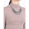 Alilang Antique Gold Tone Layered Bib Necklace with Engraved Etched Patterns - 4 of 4