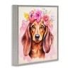 Stupell Industries Boho Wiener Dog Dachshund Black Framed Giclee Art - 3 of 4