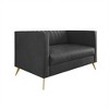 Home Design Weiss Velvet Square Arm Loveseat - 4 of 4