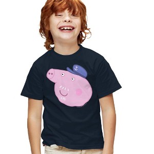 Boys' Short Sleeve Peppa Pig Grandpa Pig Face T-Shirt - 1 of 4