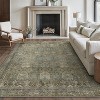 Abynow Diamond Distressed Persian Style Washable Indoor Rug - 2 of 4