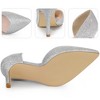 Perphy Women's Wedding Glitter Pointed Toe Slip-on Stiletto Heels Pumps - 3 of 4
