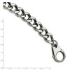 Black Bow Jewelry Men's Stainless Steel Large 15mm Curb Chain Bracelet - 8.5 Inch - 4 of 4