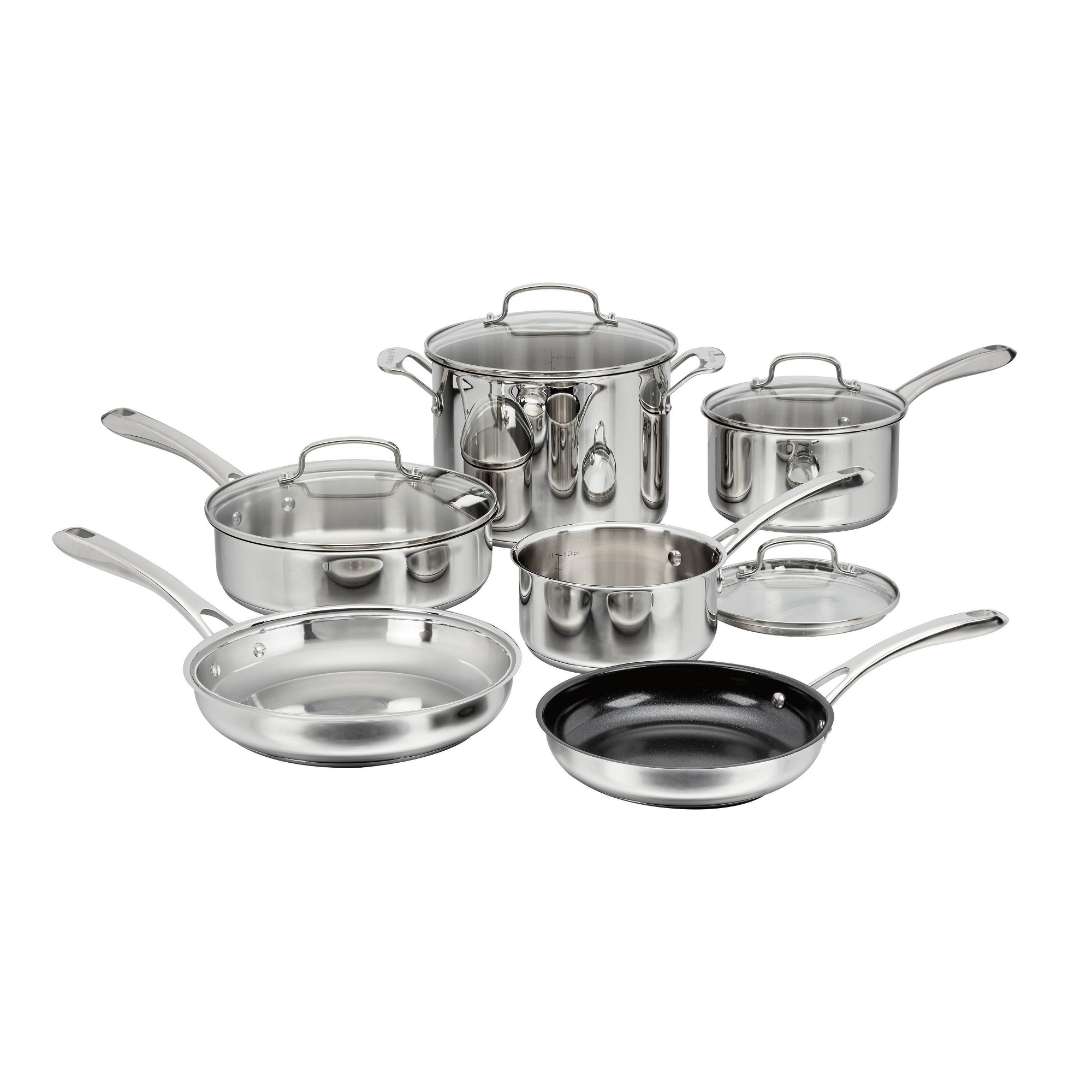 Cuisinart 10pc Classic Stainless Steel Cookware Set